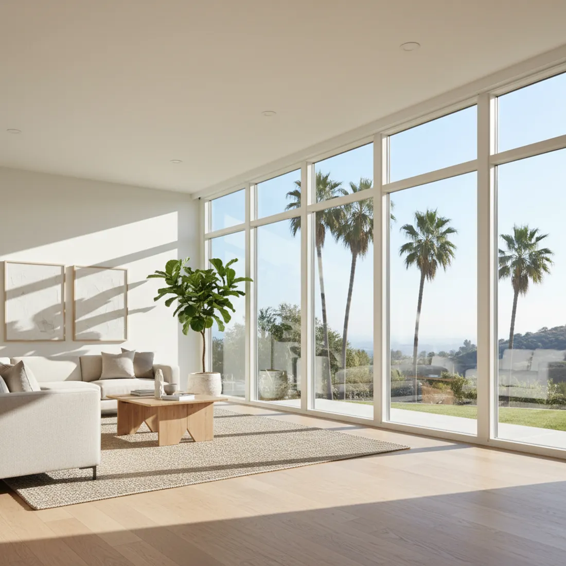 Milgard vinyl windows in a bright home