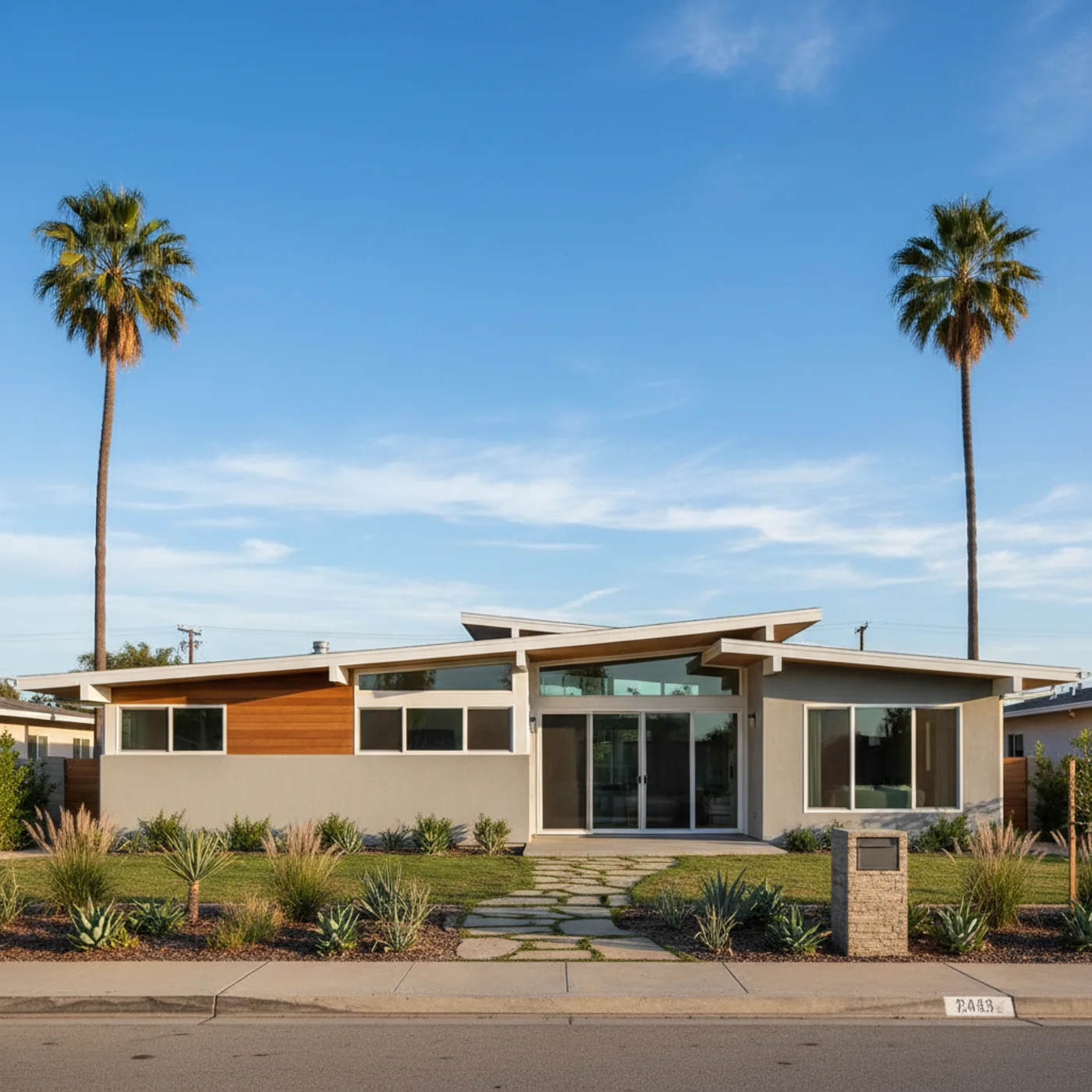 California home exterior with new windows