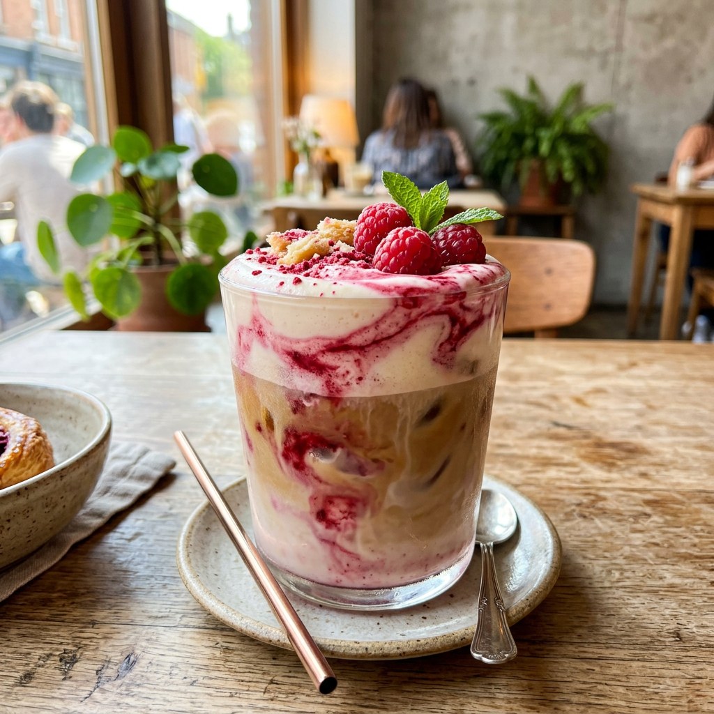 Raspberry Danish Latte viral drink